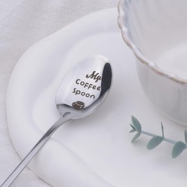 Mom Dad Coffee Spoon Gift for Husband Wife Birthday Christmas Gifts for Son Daughter Coffee Lover Gifts for Grandpa Grandma Birthday Presents for Nana Papa Funny Gifts for Friend Gift My Cofee Spoon