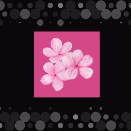 melissaannmeade Watercolor Pink Flowers Poster 10 x 10 Inch Matte 3 Flower Bunch