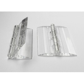 50pcs of 25X33mm Clear Acrylic Hinge, PMMA Perspex Transparent Folding Hinge Furniture Accessory by MEYA