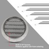 FRESH SPEED 5 Inch Grey Round Metal Dryer Vent Cover