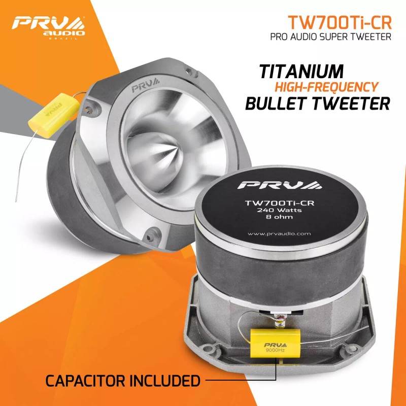 PRV Audio 2x PRV Audio TW700Ti-CR Bullet 4” Pro Tweeter