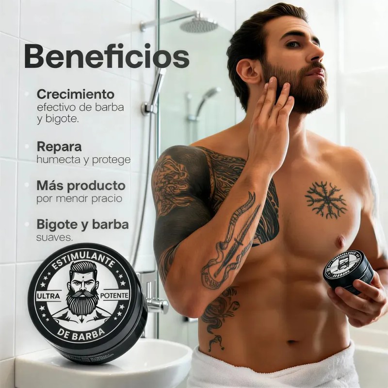 2pzs Bálsamo Ultra Potente Para Crecimiento De Barba