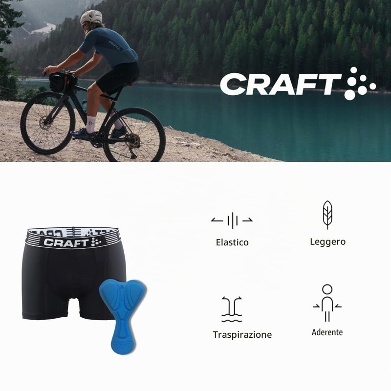 Craft Uomo Greatness Bike Boxer M Rad Unterhose, Uomo, Greatness