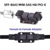 chenyang SFF-8643 Coupler Adapter Mini SAS 4.0 SFF-8643 Female to