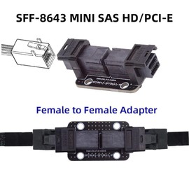 chenyang SFF-8643 Coupler Adapter Mini SAS 4.0 SFF-8643 Female to Female Internal Extension Adapter