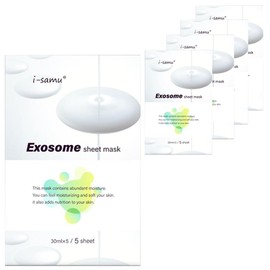 STAY FREE i-samu Exosome, Sheet Mask, 1 Bag x 5 Bags, Individual Packaging, Face Mask, Sheet Mask, Pack, Skin Care, Moisturizing, Hari, Dullness, Itham