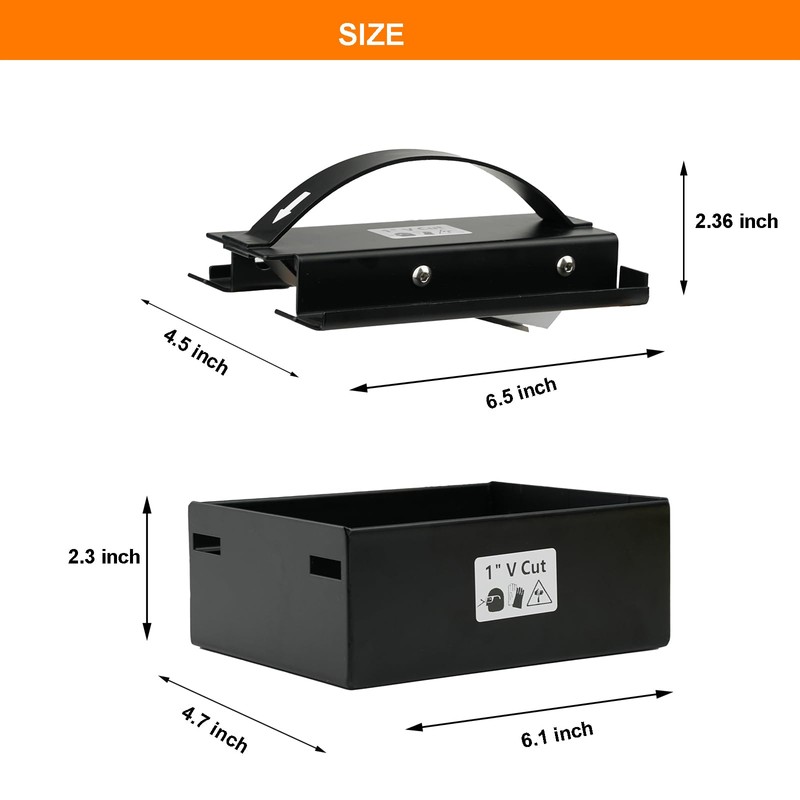 1" V-Cut Duct Board Cutting Tool with Lid