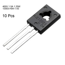 uxcell 10 Pcs 13003 Transistor TO-126 NPN 3 Pins PCB Through Hole Bipolar Transistor 400V 1.5A 1.25W