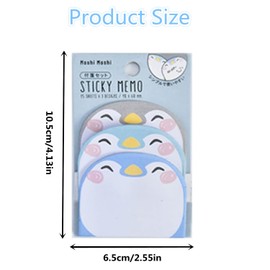 Mtxorvix 6 Packs Cute Sticky Notes, Better Cartoon Sticky Notes Self-Stick Memo Pad Funny Stationary Supplies, Kawaii Sticky Notes for Students Home Office Gifts Tab Supplies (Color 6 Packs)