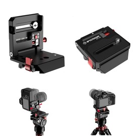 IFOOTAGE Camera L Bracket HV-01, Vertical/Horizontal Conversion Tripod Quick Release Plate, Compatible with DSLR Camera, Fluid Heads, Stabilizer, Tripod, Monopod