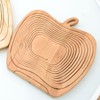 Folding banbu-basuketto Apple Basket Hamper Basket Fruit Basket Trinket Pot
