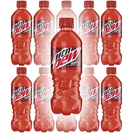Mountain Dew Code Red, 20oz Bottle (Pack of 10, Total of 200 Fl Oz)