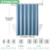 Dynamene Extra Long Shower Curtain - 84 Inch Long Blue