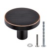 WEAVERBIRD 4 Pack Round Cabinet Knobs Brushed Oil Rubbed Bronze,