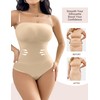 SheBuddy Women's Strapless Shapewear Triangle Bodysuit Tummy Control Seamless Sculpted