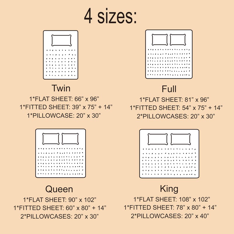 Cozy Soft Cooling 4 piece Sheet Set - Luxurious, Supreme
