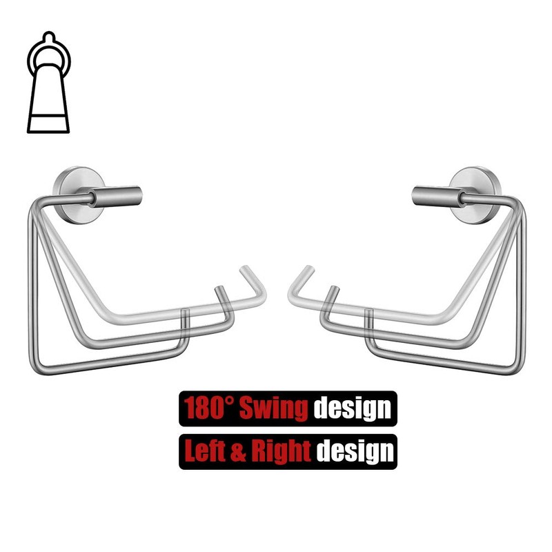 JQK Towel Ring, Stainless Steel Square Ring Towel Holder for