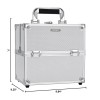 Frenessa Portable Makeup Train Case Organizer with Lock 4 Trays