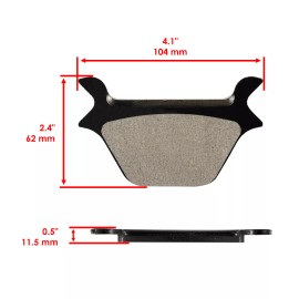 Caltric Brake Pads for Harley Davidson Fxstc 1340 Softail Custom 1987-1999 Rear Pads