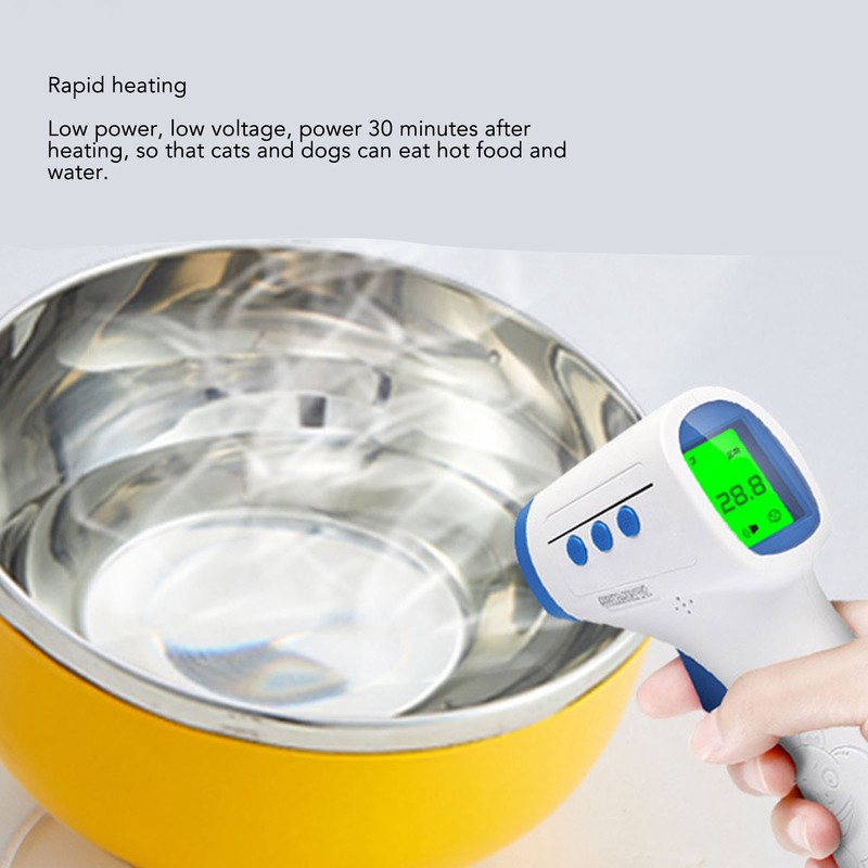 450ML Pet Heated Bowl Stainless Steel Water Heating Bowl USB