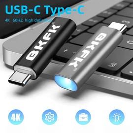 BKFK New Type-C 4K@60Hz-1080P120HZ Virtual Display Adapter USB c,DDC EDID Dummy Plug Headless Ghost Display Emulator 3840 x2160@60Hz 1920x1080p@120Hz