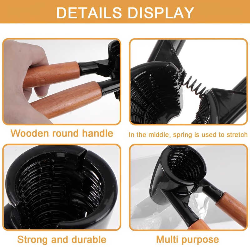 Multifunctional Nutcracker and 3 Cleaning Brushes, Nutcracker Walnuts with Non-Slip