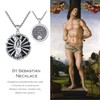 TwoAnts St Sebastian Baseball Necklace 925 Sterling Silver Sant Sebastian