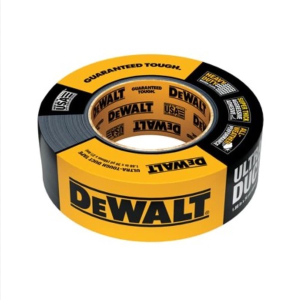 DEWALT DEWALT Ultra-Tough Black Duct Tape, Single Roll, 1.88 in