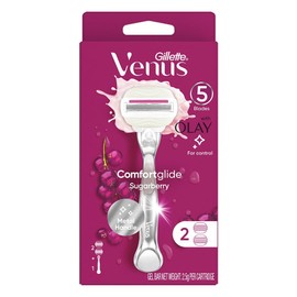Venus Olay Sugarberry Razor + 2 razor blades, 1 pack, 1 piece / Venus 올레이 슈가베리 면도기 + 면도날 2개, 1개입, 1개