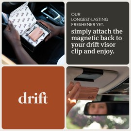 Drift Car Air Freshener - Wood Fragrance - Automotive Odor Eliminator - Car Fresheners Long Lasting - Variety 3 Pack - CLIP INCLUDED