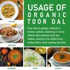Jiva Organic Toor Dal Kori, Unoily, Madhi 4 Pound Bag