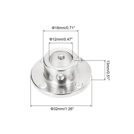 sourcing map 1 Pcs 12mm Flange Coupling Connector Rigid Guide Model Coupler Accessory Shaft Axis Fittings with Mini Hex Wrench and Fastening Screw for DIY RC Model Motors