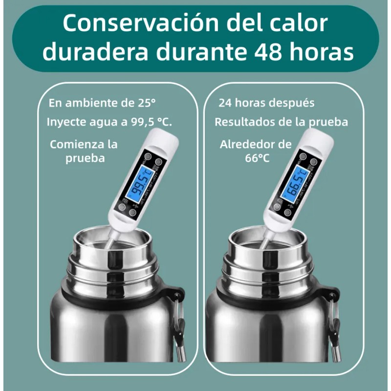 Termos De Acero Inoxidable Camping Para Café Y Agua 1500ml