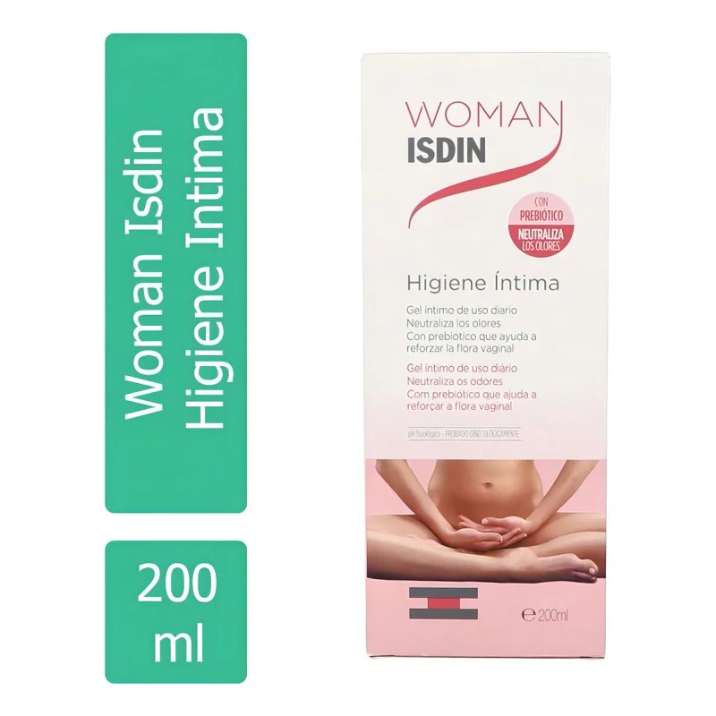 Gel Íntimo ISDIN Woman 200ml | Fórmula Delicada para Higiene