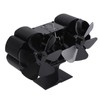 6 Blades Heat Powered Stove Fan Dual Head Fireplace Fan