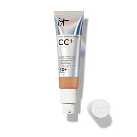 It Cosmetics CC Cream con Protector Solar FPS 50+ - Base de Maquillaje Correctora de Cobertura Completa, 7 en 1 con Suero Hidratante, Vitamina E y Niacinamida, 32 ml