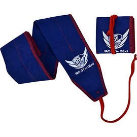 AQF Wrist Wraps Weight Lifting Straps Gym Training Support Strenght Wraps 35" Long, 3" Wide Cotton Mulitcolor (Blue)