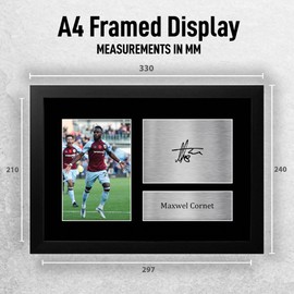 HWC Trading FR A4 Maxwell Cornet Burnley Gifts Printed Signed Autograph Picture for Football Fans and Supporters - A4 Framed