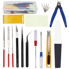 Binifimux 18pcs Crafts Basic Model Tool Kit, Hobby Building Tools Set with Hobby Clippe...