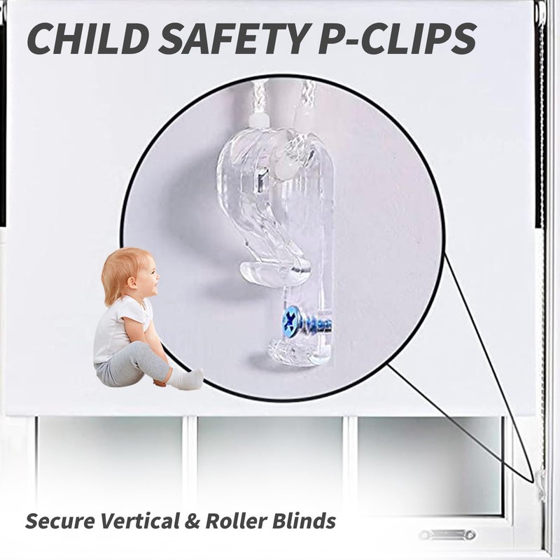 YAFIYGI 8Pcs Blind Cord Holder Roller Shade Clear Safety Chain