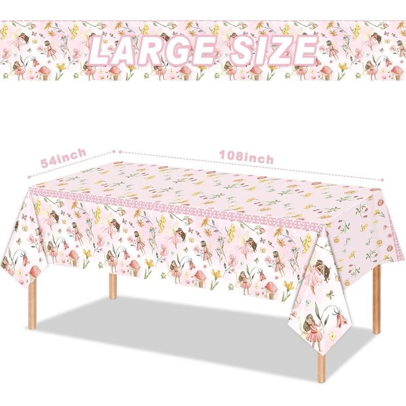 Pack of 2 Fairy Tablecloths, Fairy Tablecloth, Party Tablecloths, Table