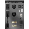 goldenwarm Front Door Handle and Deadbolt Set, Black Front Door