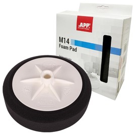 M14 Foam Pad, 15cm High-Density Polishing Pad, for Cars, Boats, Rotary and Dual Action Polishers (Black - Soft)