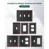 TREEWELL 4-Pack Duplex Outlet Cover Plate, Aged Bronze Metal Wall