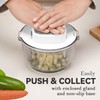 KEOUKE Multifunctional Vegetable Chopper Bowl White - 3 Interchangeable Blades