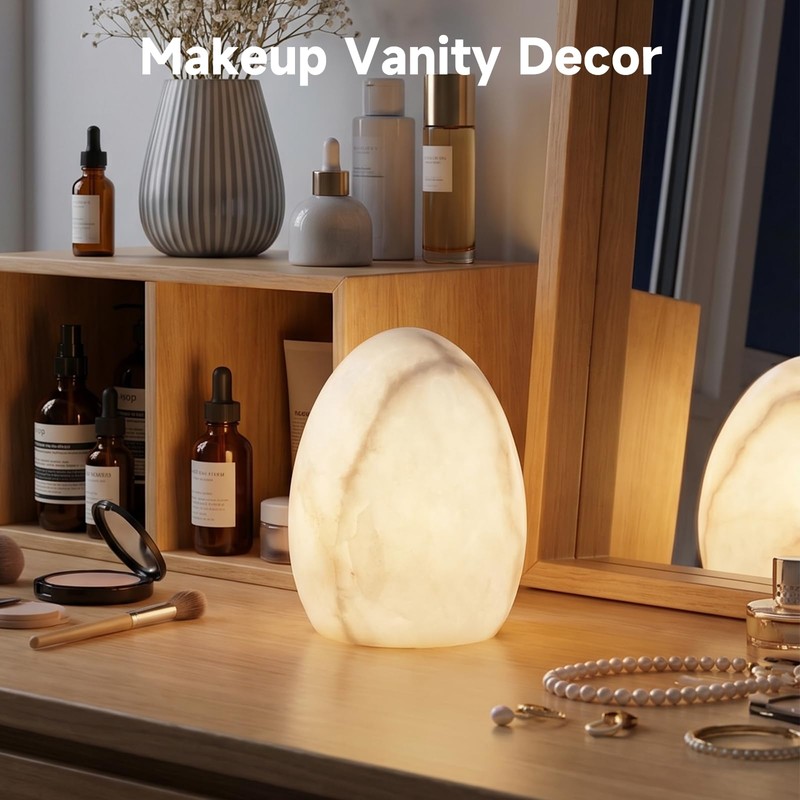 AUGE LIGHT Marble Touch Lamp, Cordless Rechargeable LED Night Light,
