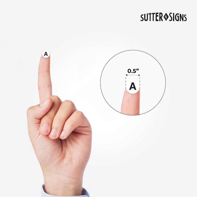 1000pcs Letter H Stickers, 0.5" Letter Sticker Dot Labels for