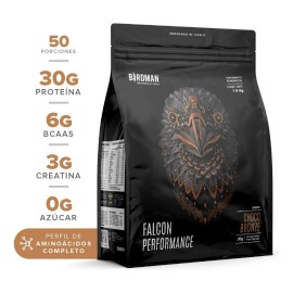 Falcon Performance Proteina en Polvo, 30gr proteína, 3gr Creatina, 50 Porciones 1.9kg, Sabor Choco bronze