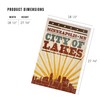 Lantern Press Minneapolis, Minnesota, Skyline and Sunburst Screenprint Style 1000