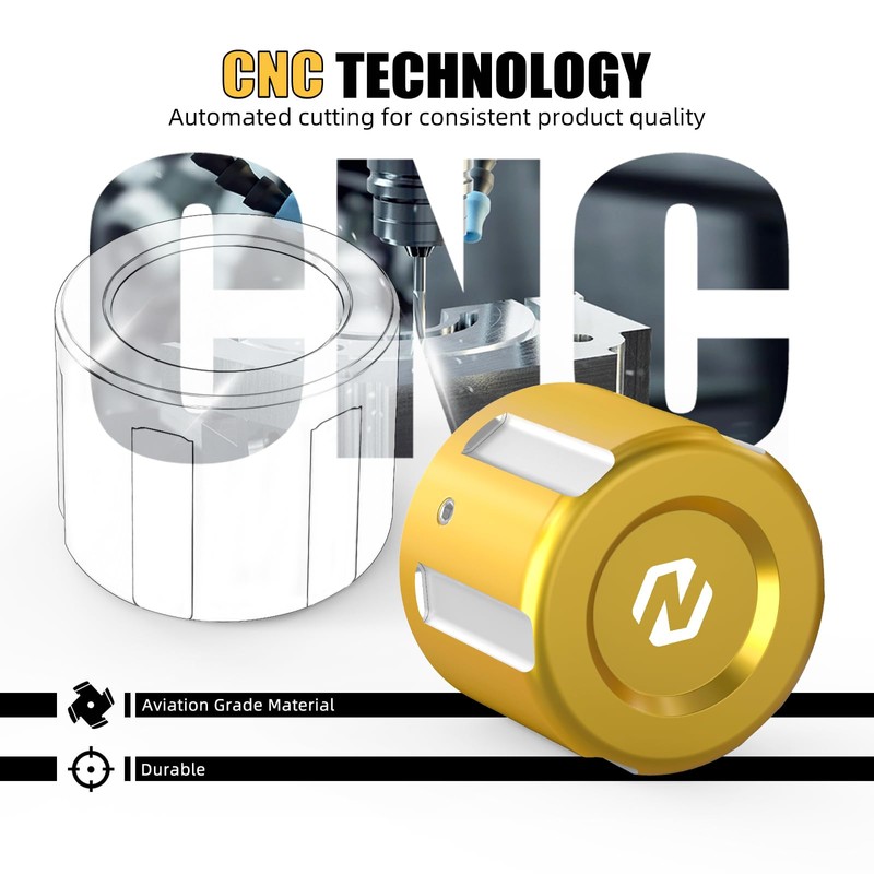 NICECNC Gold Aluminum Front Hub Cover Front Axle Nut Covers